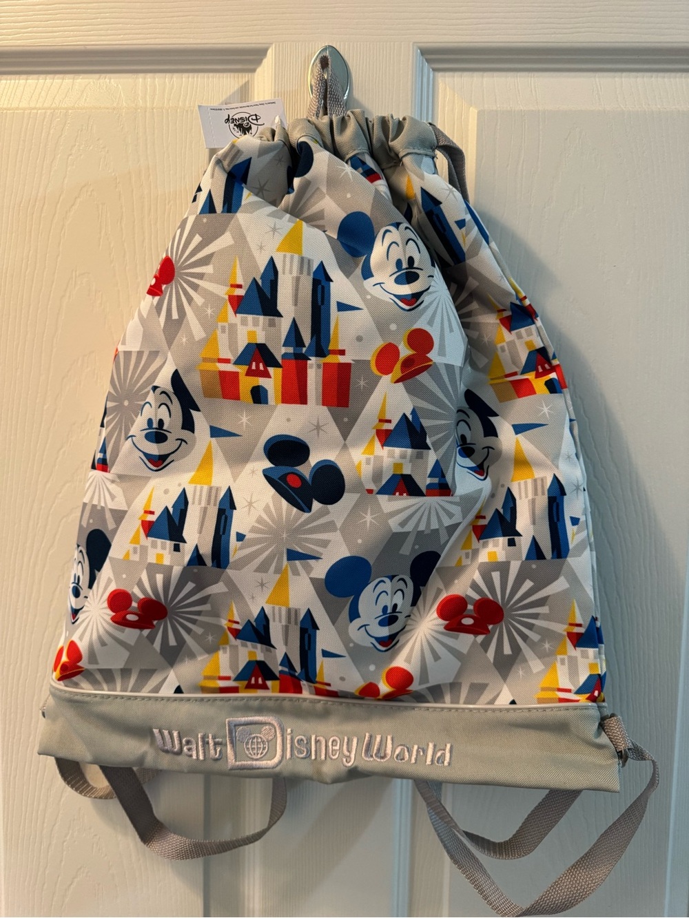 Disney Parks Walt Disney World Mickey Mouse Drawstring Backpack – New With Tags